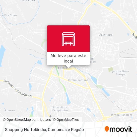 Shopping Hortolândia mapa