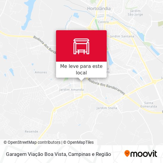 Garagem Viação Boa Vista mapa