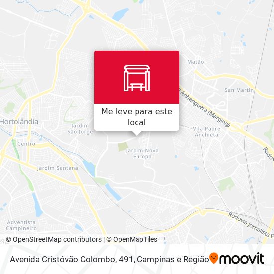 Avenida Cristóvão Colombo, 491 mapa