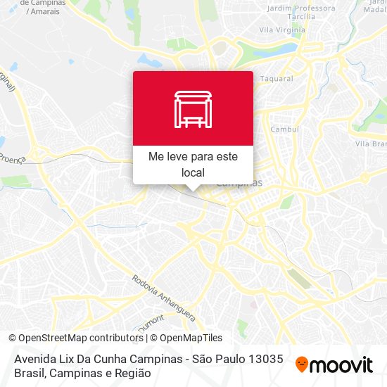 Avenida Lix Da Cunha Campinas - São Paulo 13035 Brasil mapa