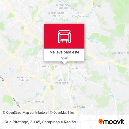 Rua Piratinga, 3-145 mapa