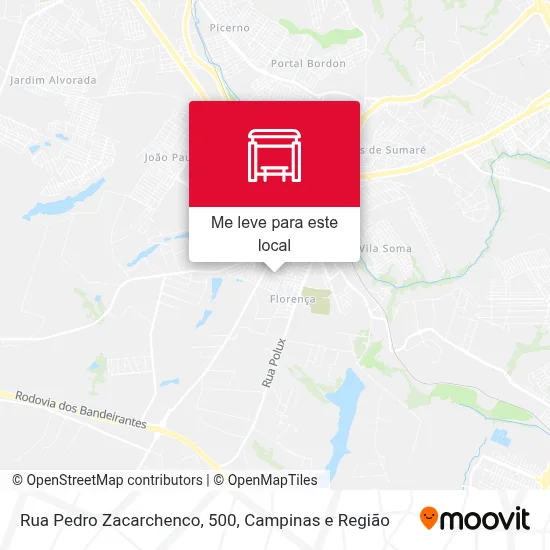Rua Pedro Zacarchenco, 500 mapa