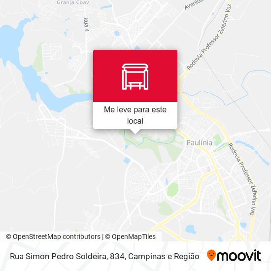 Rua Simon Pedro Soldeira, 834 mapa