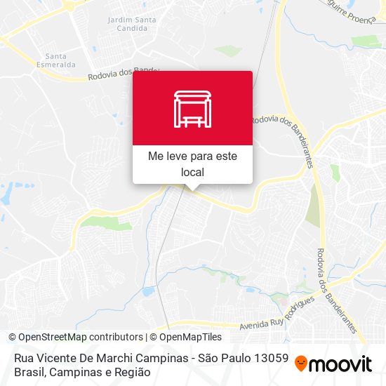 Rua Vicente De Marchi Campinas - São Paulo 13059 Brasil mapa
