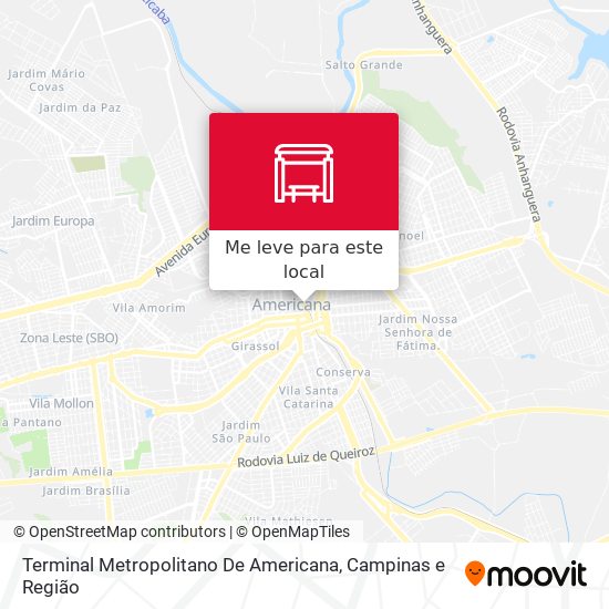 Terminal Metropolitano De Americana mapa