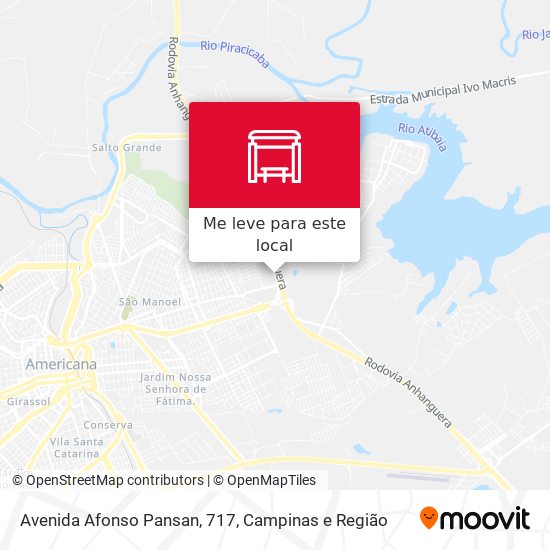 Avenida Afonso Pansan, 717 mapa