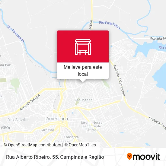 Rua Alberto Ribeiro, 55 mapa