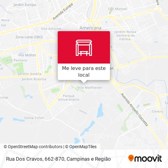 Rua Dos Cravos, 662-870 mapa