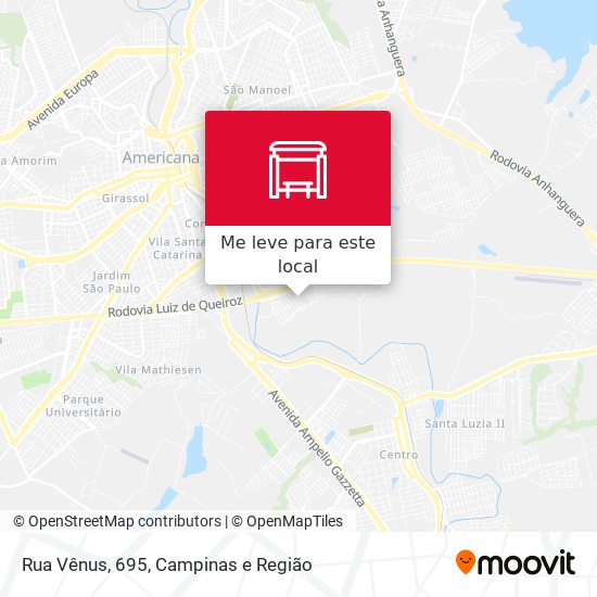 Rua Vênus, 695 mapa
