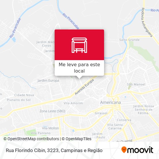 Rua Florindo Cibin, 3223 mapa