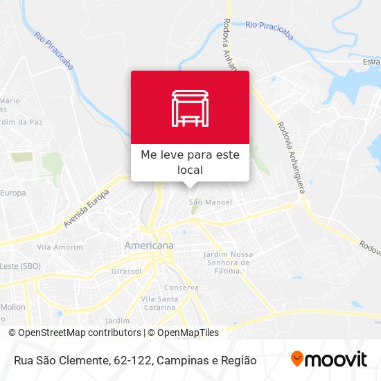 Rua São Clemente, 62-122 mapa