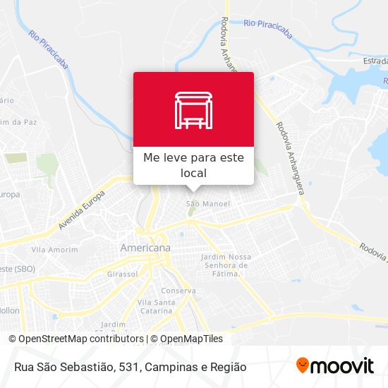 Rua São Sebastião, 531 mapa
