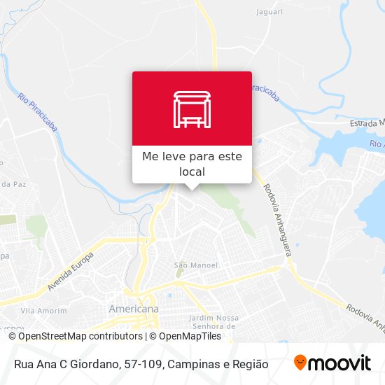 Rua Ana C Giordano, 57-109 mapa
