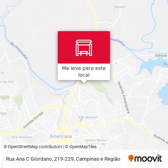 Rua Ana C Giordano, 219-229 mapa