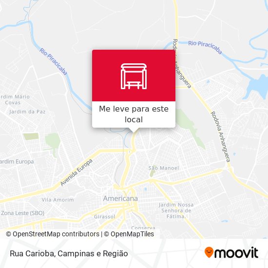 Rua Carioba mapa