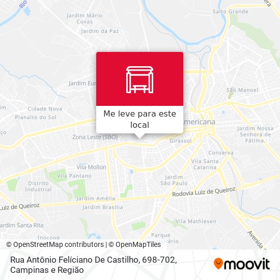 Rua Antônio Felíciano De Castilho, 698-702 mapa