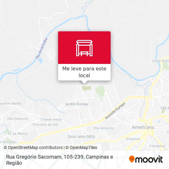 Rua Gregório Sacomam, 105-239 mapa