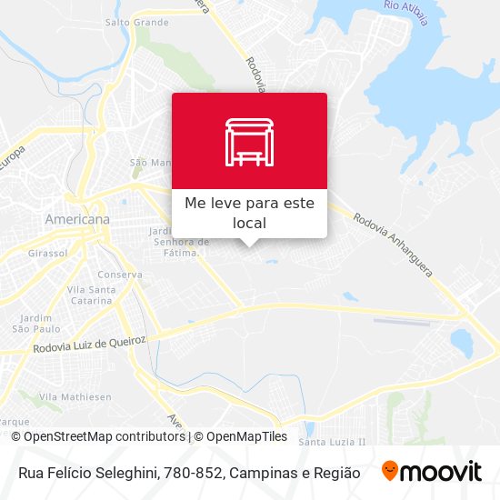 Rua Felício Seleghini, 780-852 mapa