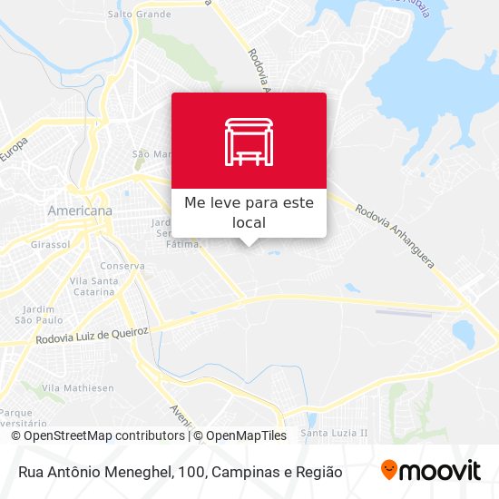 Rua Antônio Meneghel, 100 mapa