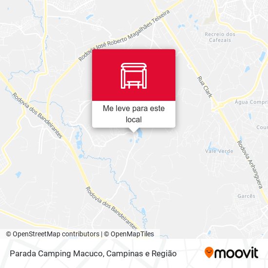 Parada Camping Macuco mapa