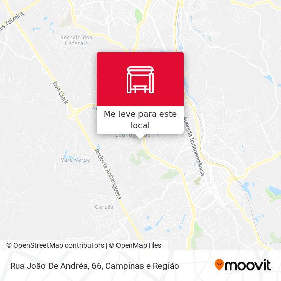 Rua João De Andréa, 66 mapa