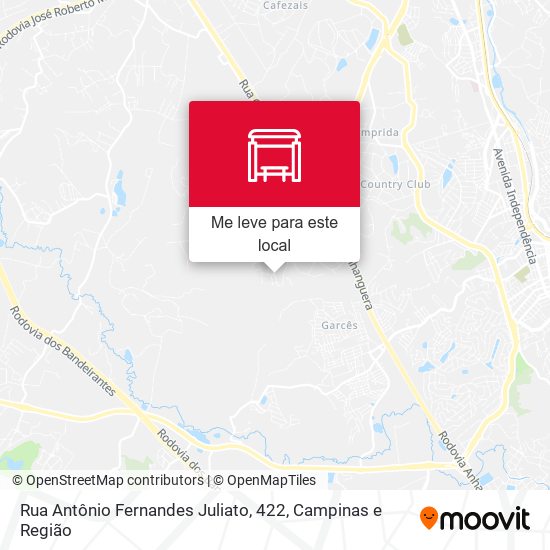 Rua Antônio Fernandes Juliato, 422 mapa