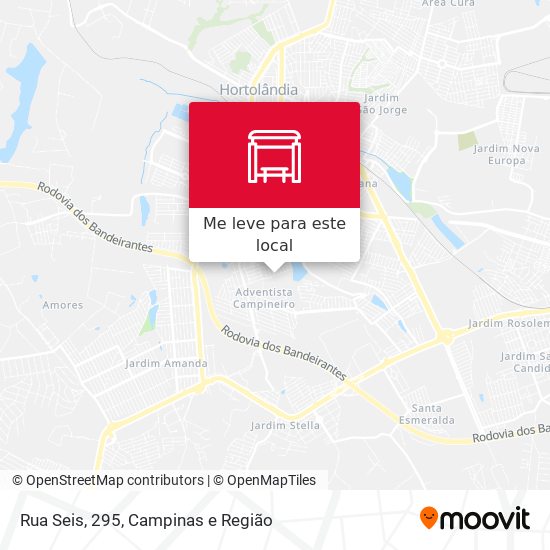 Rua Seis, 295 mapa