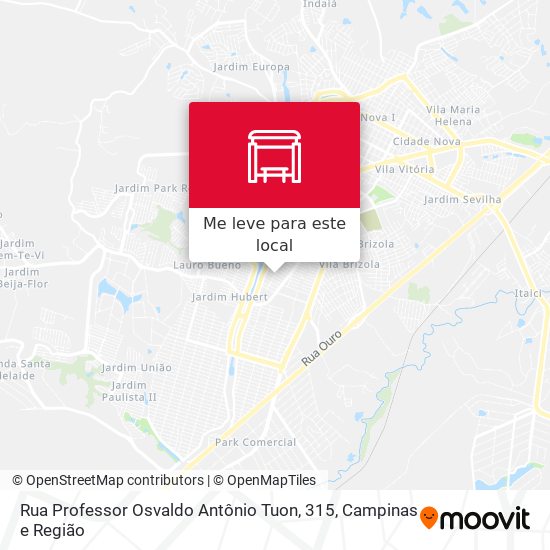 Rua Professor Osvaldo Antônio Tuon, 315 mapa