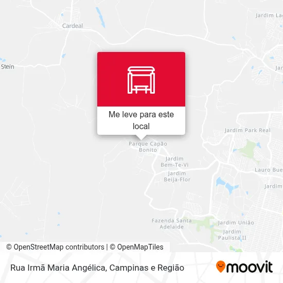 Rua Irmã Maria Angélica mapa
