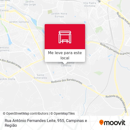 Rua Antônio Fernandes Leite, 955 mapa
