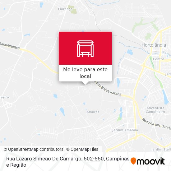 Rua Lazaro Simeao De Camargo, 502-550 mapa