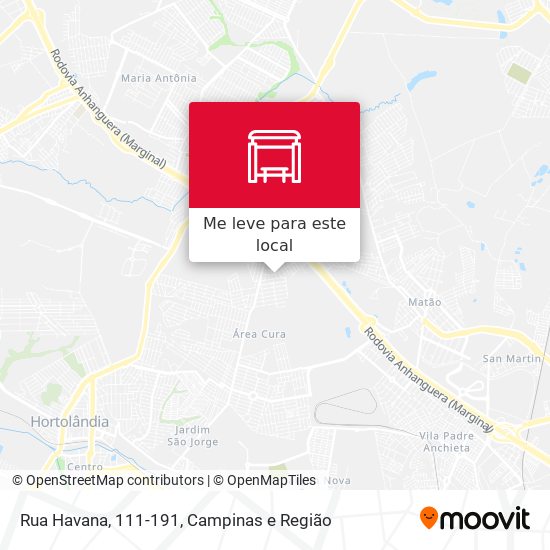 Rua Havana, 111-191 mapa