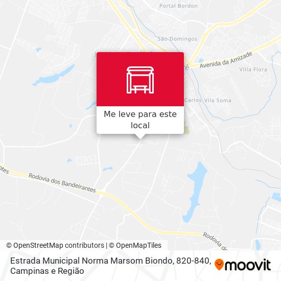 Estrada Municipal Norma Marsom Biondo, 820-840 mapa