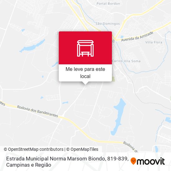 Estrada Municipal Norma Marsom Biondo, 819-839 mapa