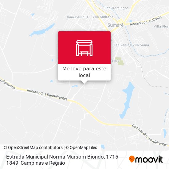 Estrada Municipal Norma Marsom Biondo, 1715-1849 mapa