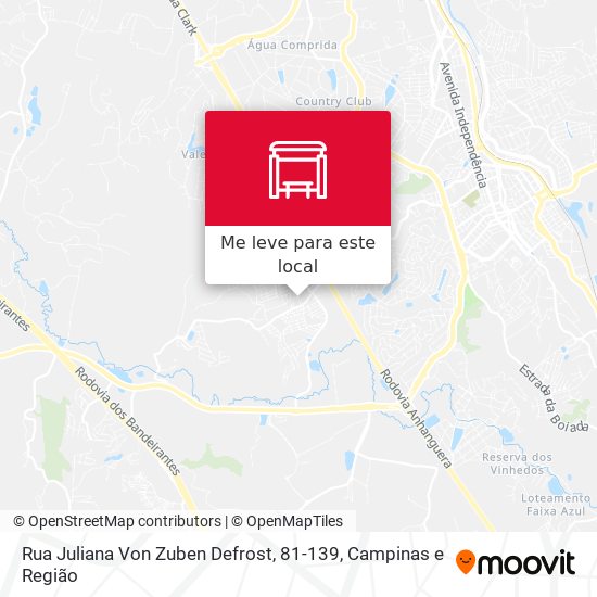 Rua Juliana Von Zuben Defrost, 81-139 mapa