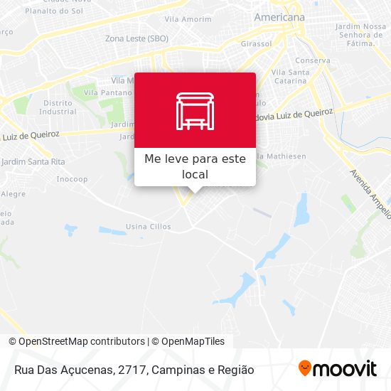 Rua Das Açucenas, 2717 mapa