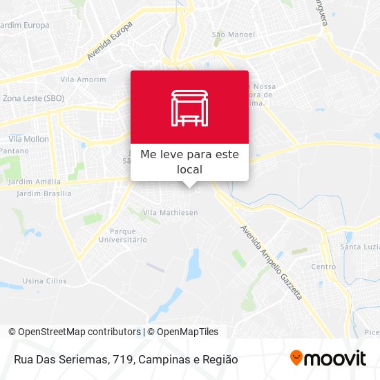 Rua Das Seriemas, 719 mapa