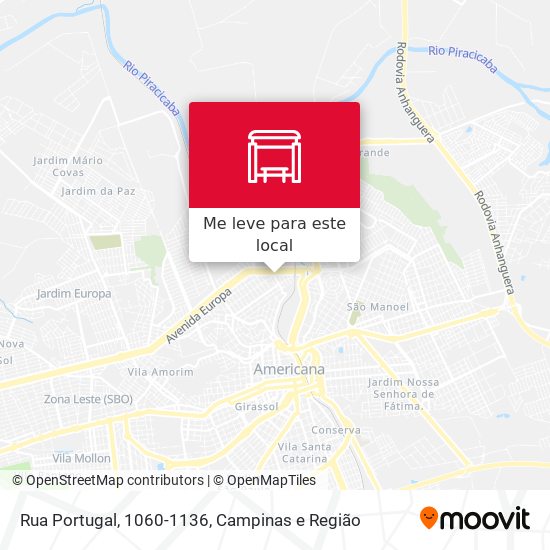 Rua Portugal, 1060-1136 mapa