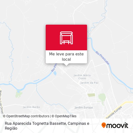 Rua Aparecida Tognetta Bassette mapa