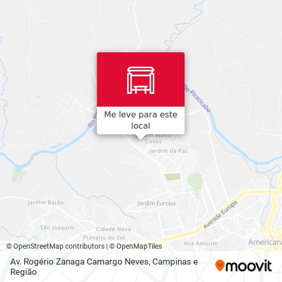 Av. Rogério Zanaga Camargo Neves mapa
