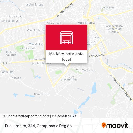 Rua Limeira, 344 mapa