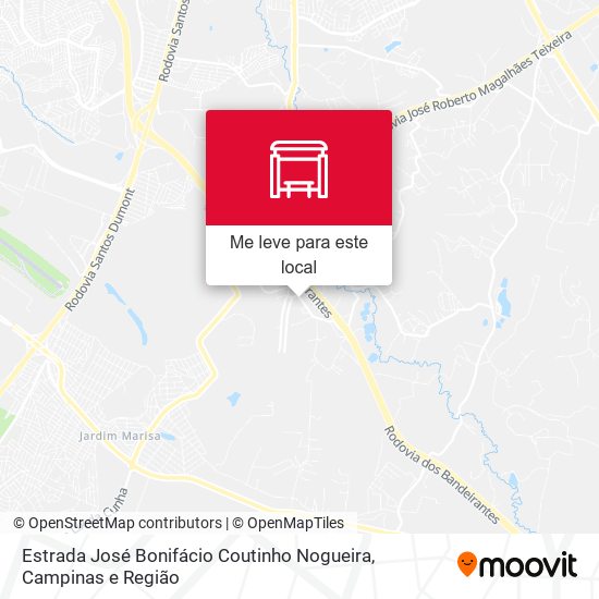 Estrada José Bonifácio Coutinho Nogueira mapa