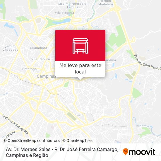 Av. Dr. Moraes Sales -  R. Dr. José Ferreira Camargo mapa