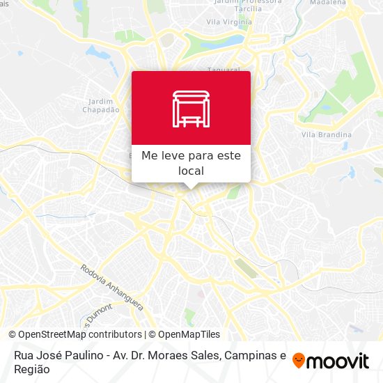Rua José Paulino - Av. Dr. Moraes Sales mapa