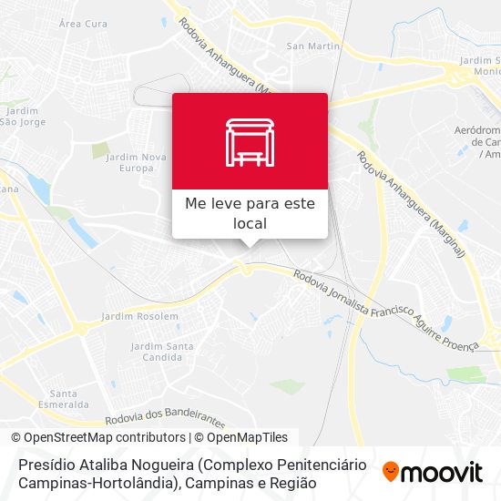 Presídio Ataliba Nogueira (Complexo Penitenciário Campinas-Hortolândia) mapa