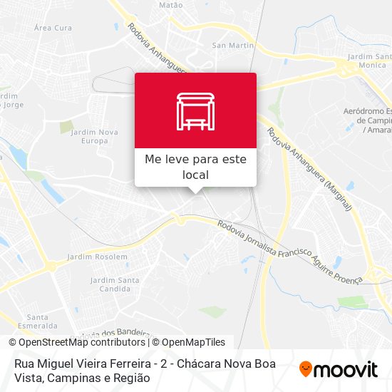 Rua Miguel Vieira Ferreira -  2 - Chácara Nova Boa Vista mapa