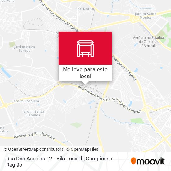Rua Das Acácias -  2 - Vila Lunardi mapa