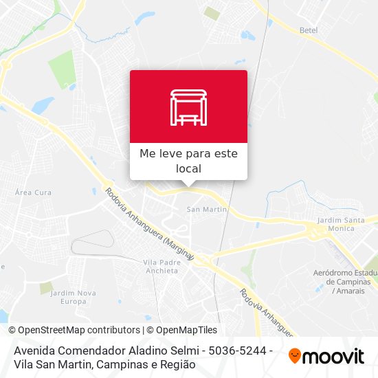 Avenida Comendador Aladino Selmi -  5036-5244 - Vila San Martin mapa