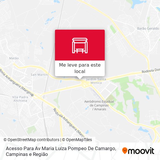 Acesso Para Av Maria Luíza Pompeo De Camargo mapa